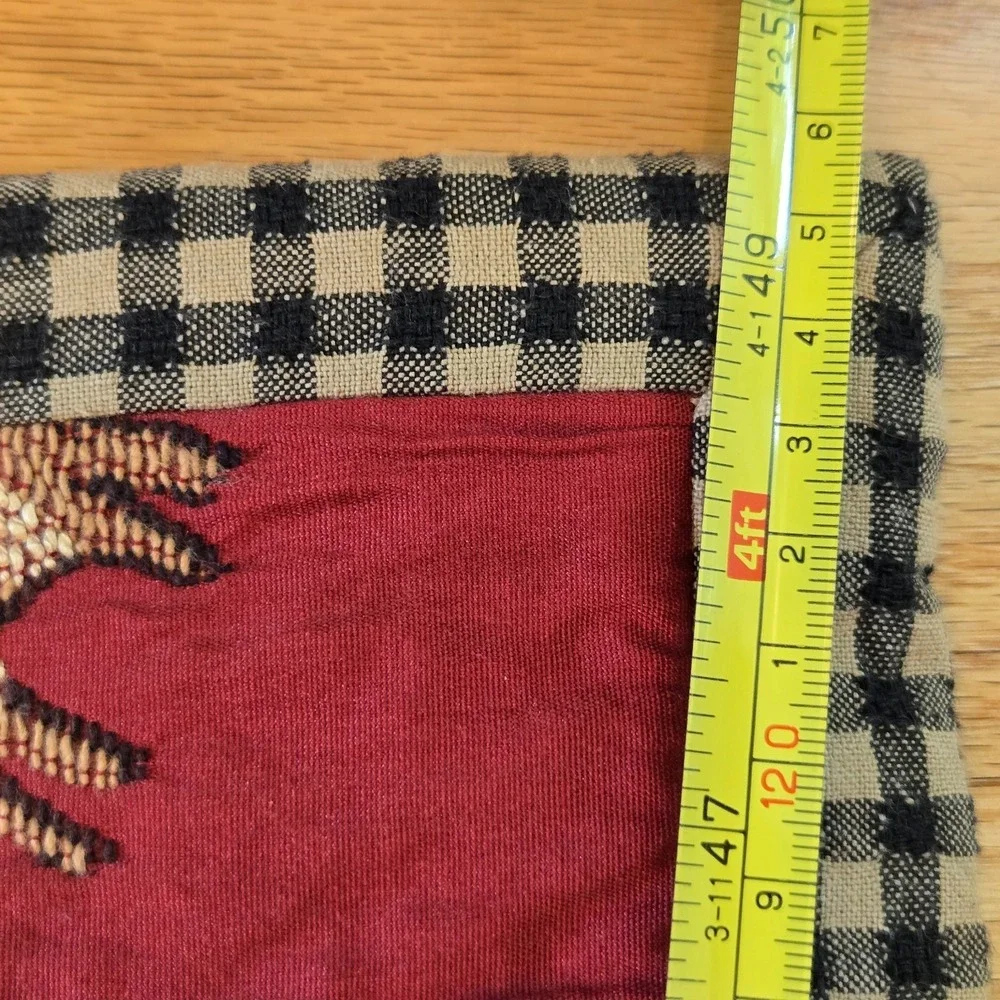 Set Of 2 Handmade Lined Curtains 28x49 Lodge Cabin Animal Embroidered ~4 avail.